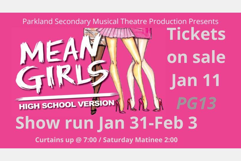 musical-production-tickets-on-sale-mean-girls-rated-pg13-parkland